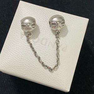 100% Authentic PANDORA Dainty Bow Safety Chain